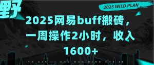 2025网易buff搬砖,一周操作2小时,收入1600+-聊项目