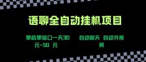 语聊自动视频自动聊天项目全新玩法,单机单窗口一天30-50+,新手看完直接上手【揭秘】-聊项目