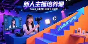 新人主播培养课:平台适应-流量获取-粉丝留存-收益提升 全链路能力突破-聊项目