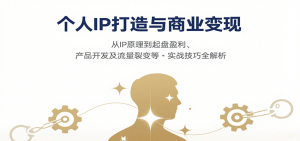 个人IP打造与商业变现,从IP原理到起盘盈利、产品开发及流量裂变等实战技巧全解析-聊项目
