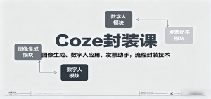 Coze封装课,图像生成、数字人应用、发票助手,流程封装技术-聊项目