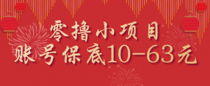 零撸小项目,一个账号保底10-63元,适合新手小白操作,能多账号领低保-聊项目