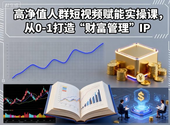 高净值人群短视频赋能实操课，从0-1打造“财富管理”IP-聊项目