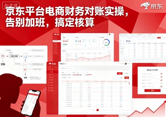京东平台电商财务对账实操，告别加班，搞定核算-聊项目