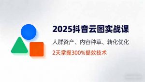 2025抖音云图实战课,人群资产、内容种草、转化优化,2天掌握300%提效技术-聊项目