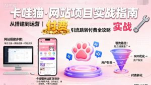 卡哇猫·网站项目，网站搭建与运营以及引流跳转付费-聊项目