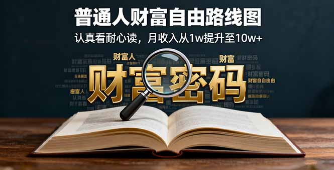 某付费文：普通人财富自由路线图，认真看耐心读，月收入从1w提升至10w+-聊项目