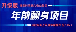 项目讲解年入百万:小白轻松上手,纯手机操作.日入2k+-聊项目