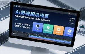 AI影视解说项目,电影解说爆款制作全流程,新手也能快速掌握-聊项目