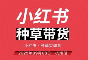 小红书种草带货实训营9月8日杭州线下课,全程录音+字幕,全网唯一小红书实战营-聊项目