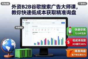 外资B2B谷歌搜索广告大师课,教你快速低成本获取精准询盘-聊项目
