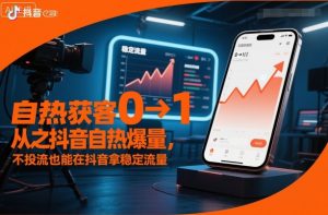 自热获客从0到1之抖音自热爆量,不投流也能在抖音拿稳定流量-聊项目