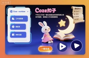 Coze扣子工作流一键生成童话皮克斯风格立体书视频，保姆级工作流搭建教程-聊项目